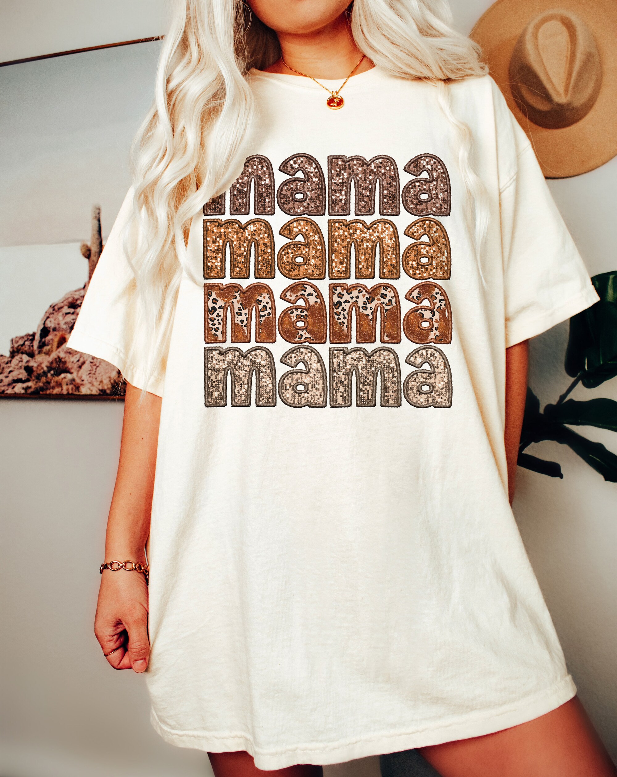 Mama Leopard Shirt Mama Trendy Mama T-shirt image 0