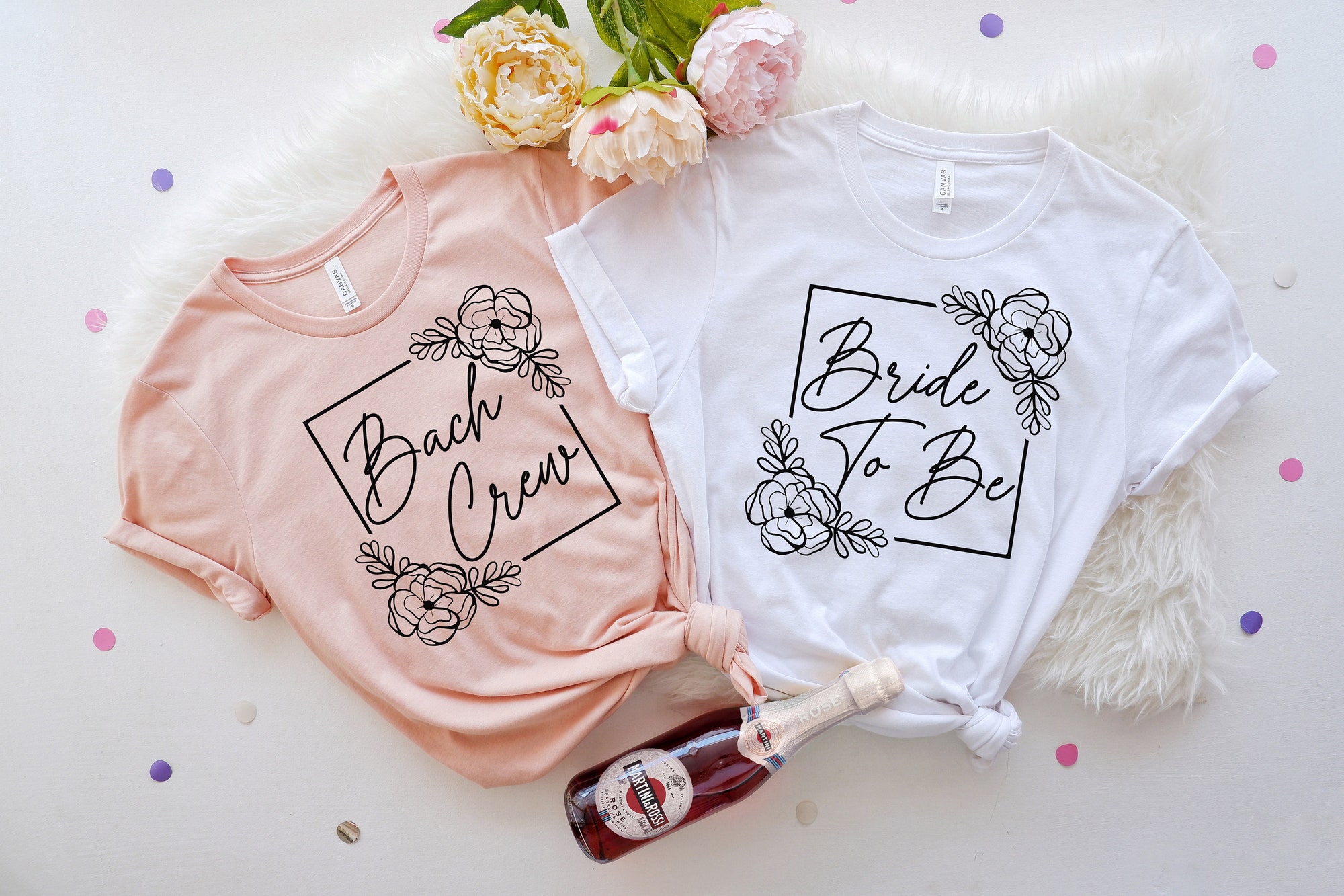 Bride & Bach Crew Shirts: Bachelorette Favors Wedding Bridal Shower Gifts image 1