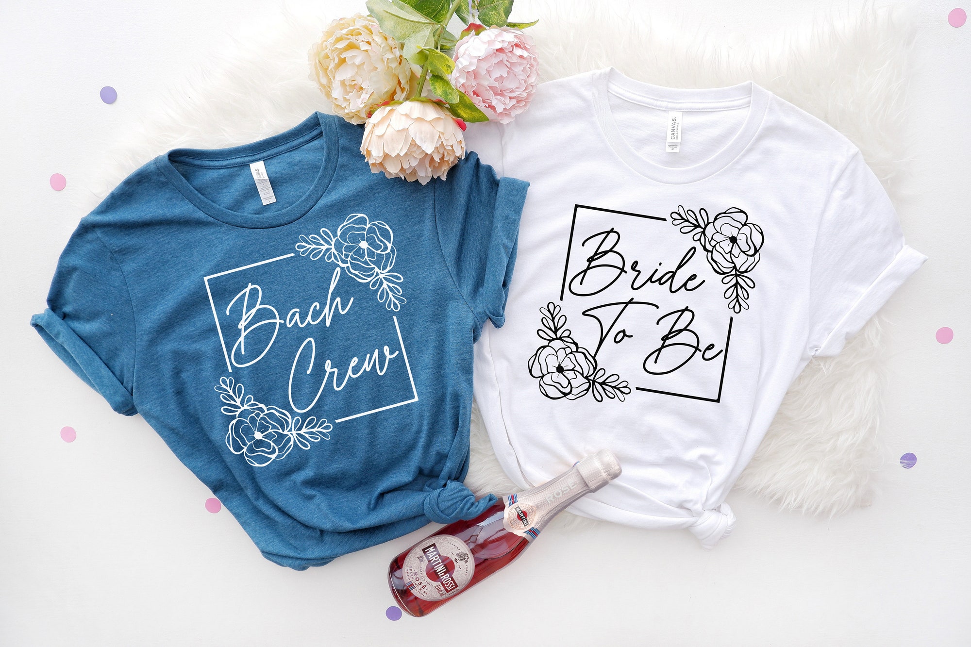 Bride & Bach Crew Shirts: Bachelorette Favors Wedding Bridal Shower Gifts image 2