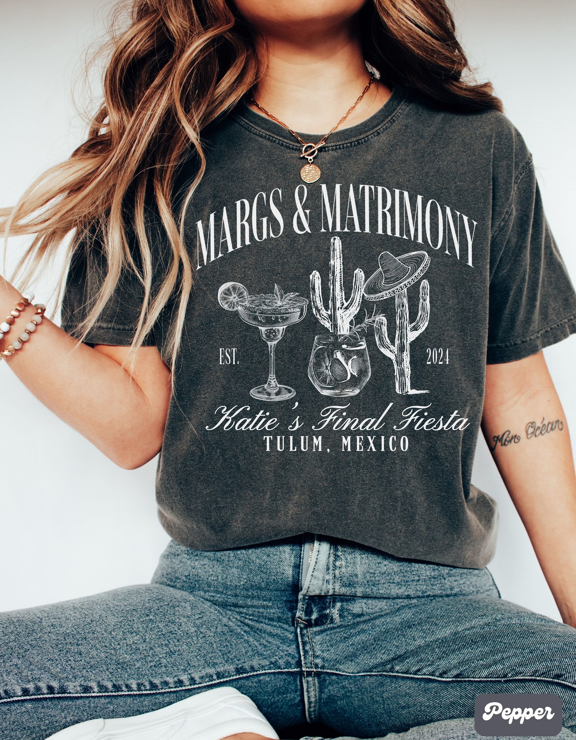 Custom Tequila & Final Fiesta Bachelorette Party Tees image 3