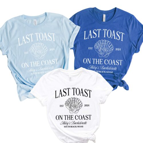 Last Toast Beach Bachelorette: Custom Bridal Tees & Party Shirts image 0