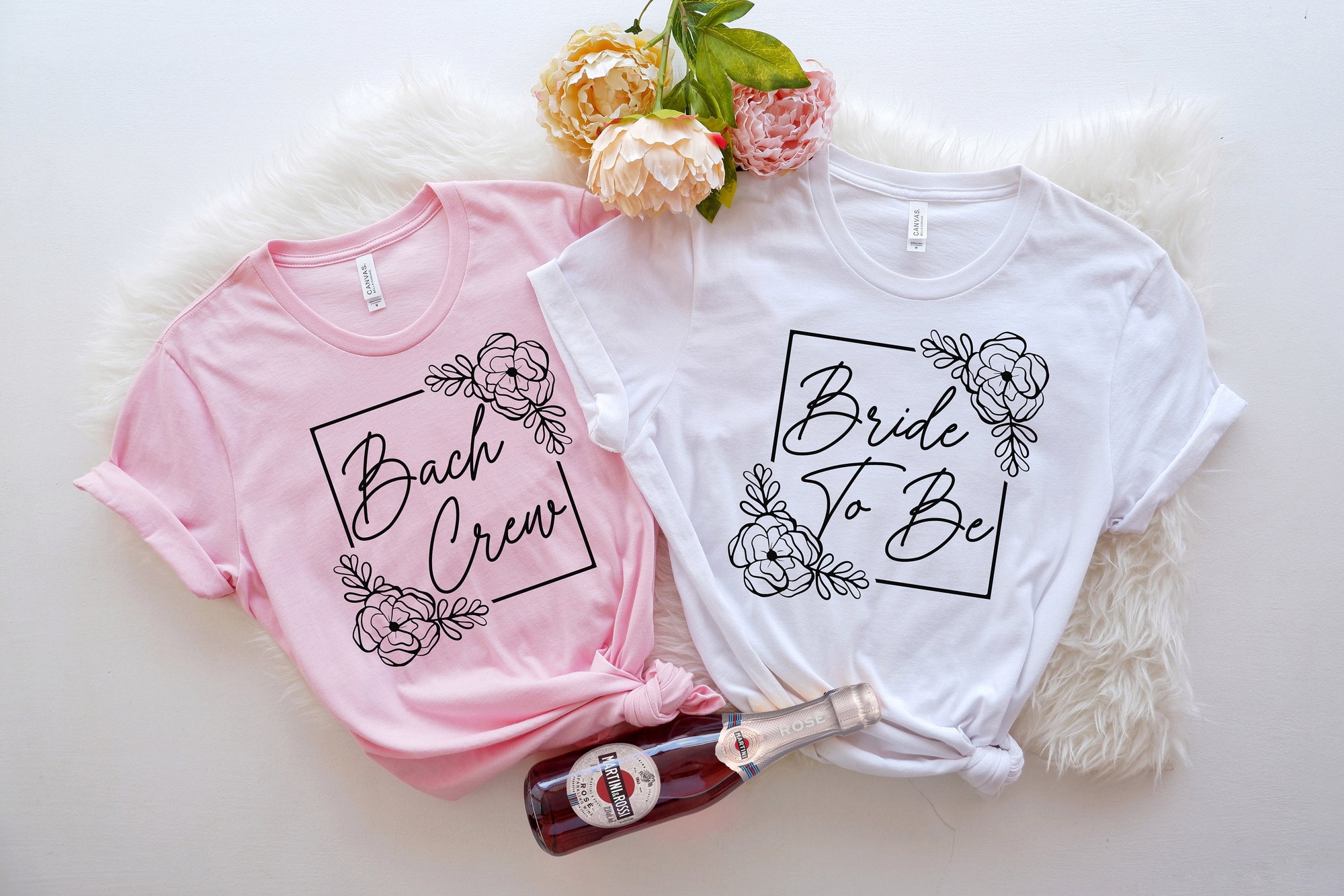 Bride & Bach Crew Shirts: Bachelorette Favors Wedding Bridal Shower Gifts image 3