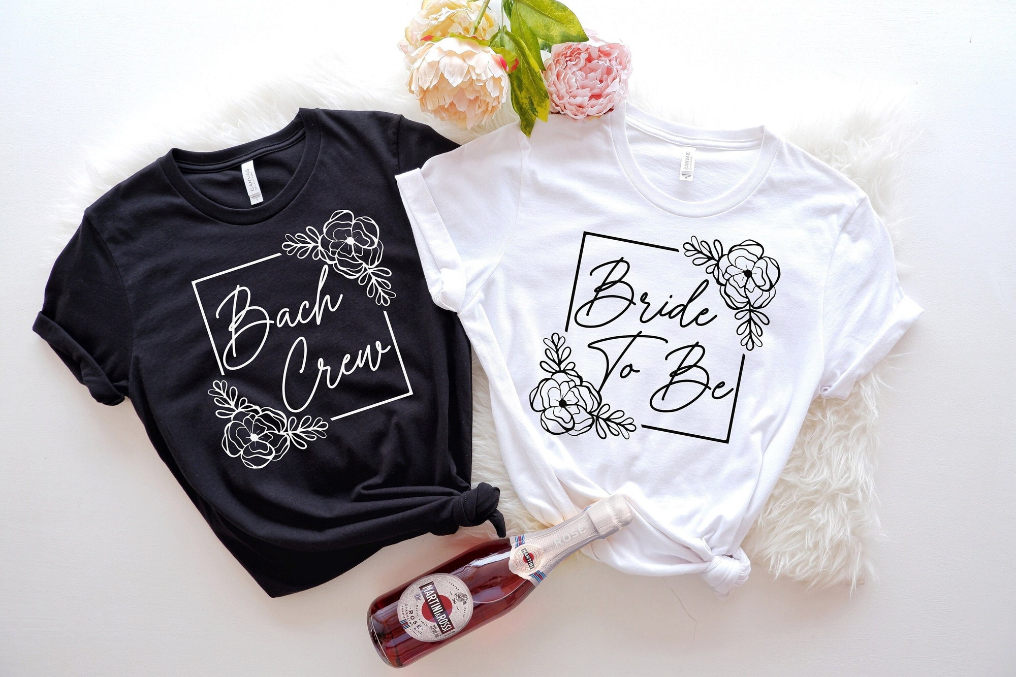 Bride & Bach Crew Shirts: Bachelorette Favors Wedding Bridal Shower Gifts image 0