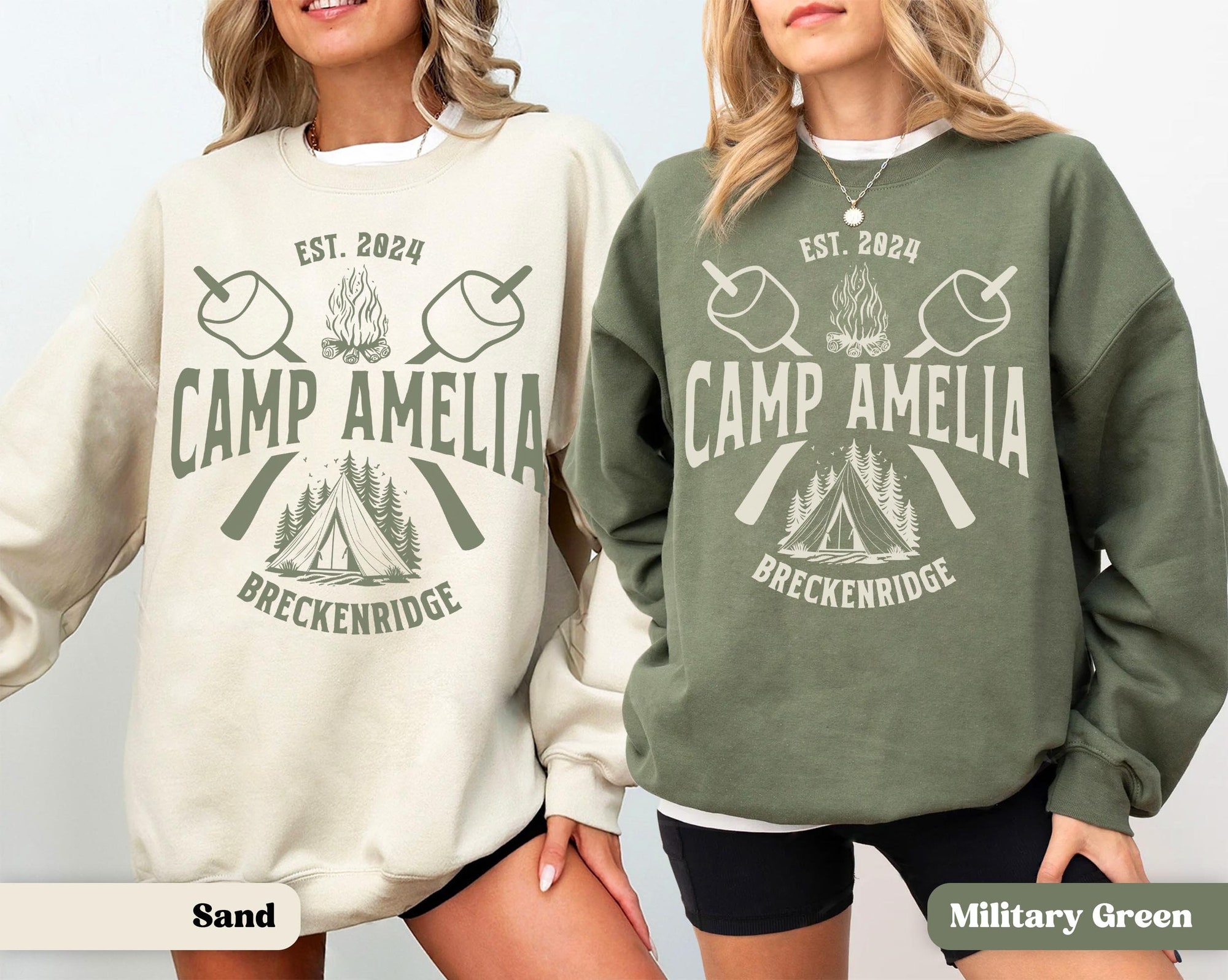 Custom Camping Bachelorette Sweatshirts - Mountain Party Merch image 7