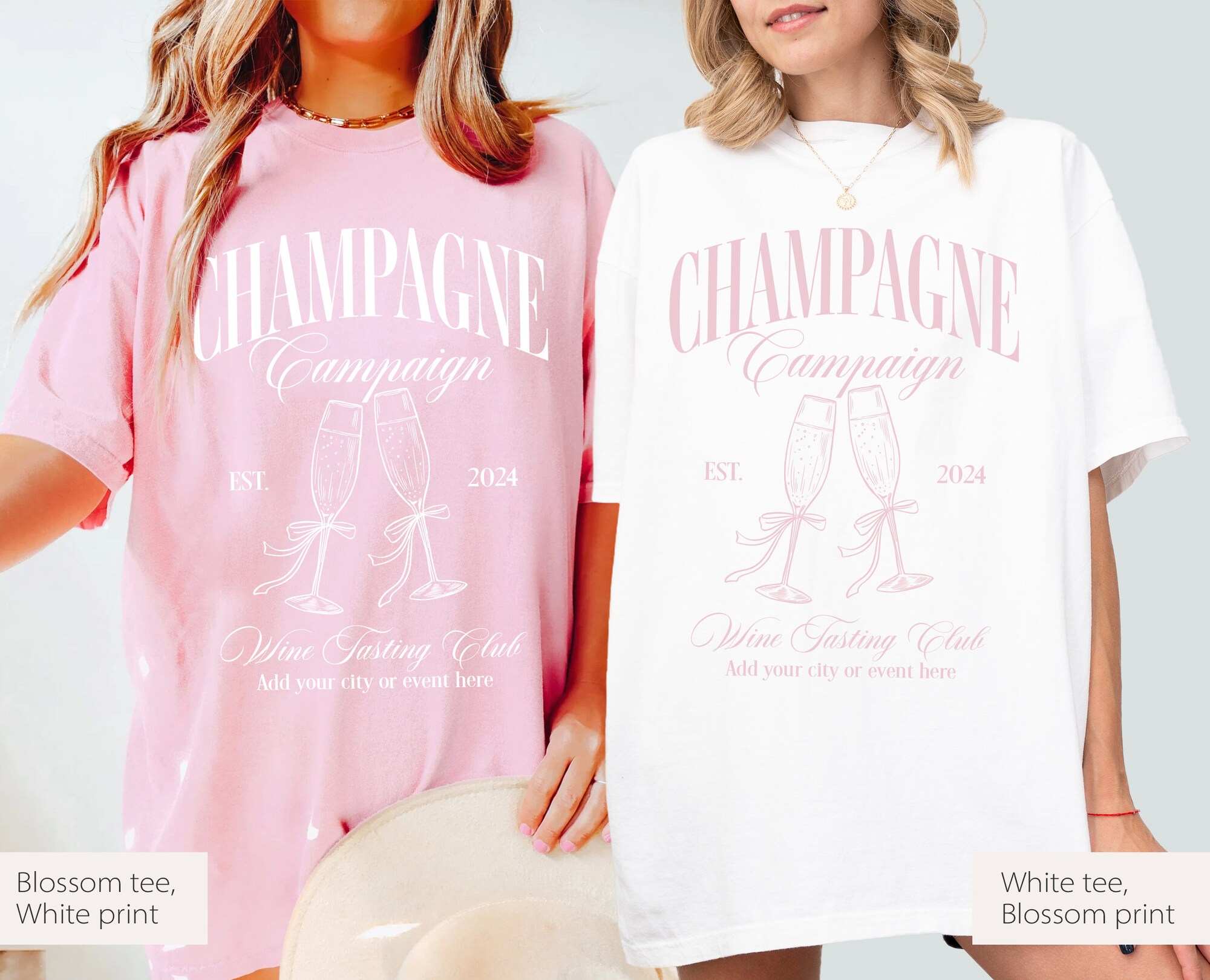 Champagne Campaign Tee: Custom Wine Tasting Bachelorette Shirt image 2