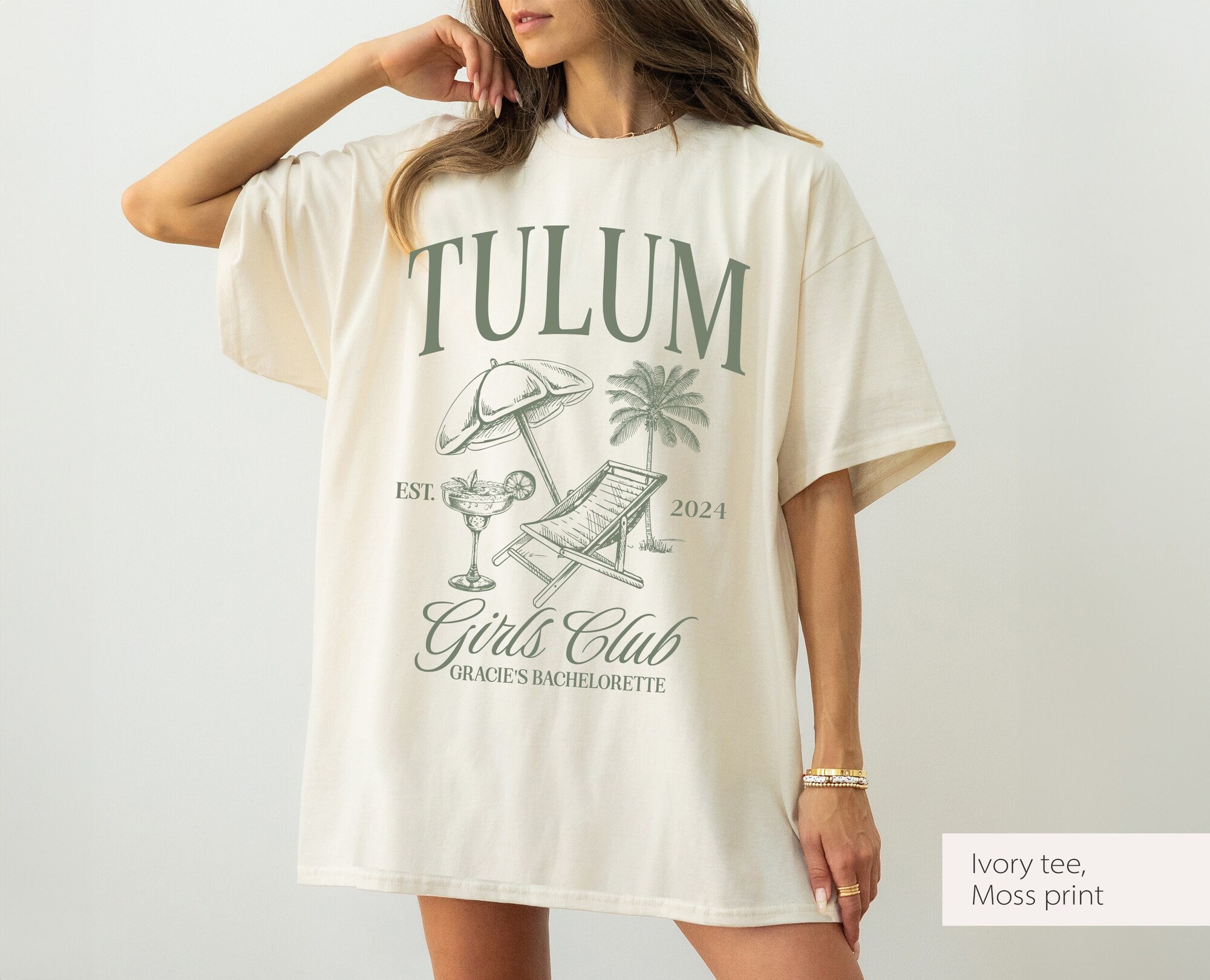 Tulum Bachelorette Shirts: Custom Beach Tropical Bridal Party Tees image 1