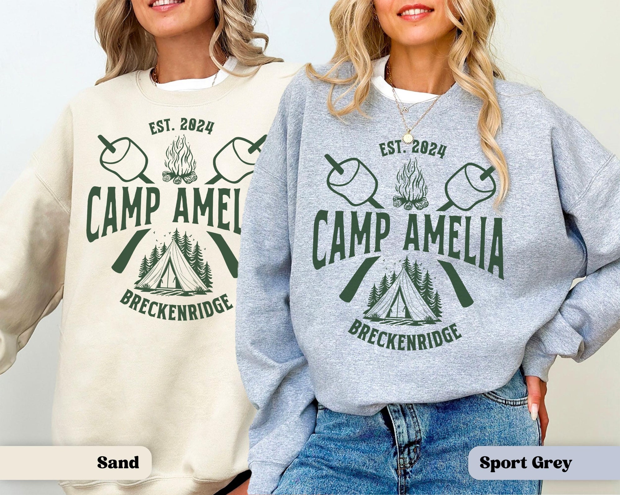 Custom Camping Bachelorette Sweatshirts - Mountain Party Merch image 8