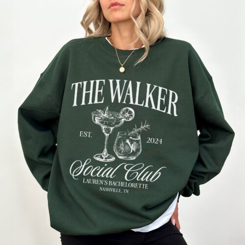 Custom Social Club & Bachelorette Sweatshirts with Last Name image 0