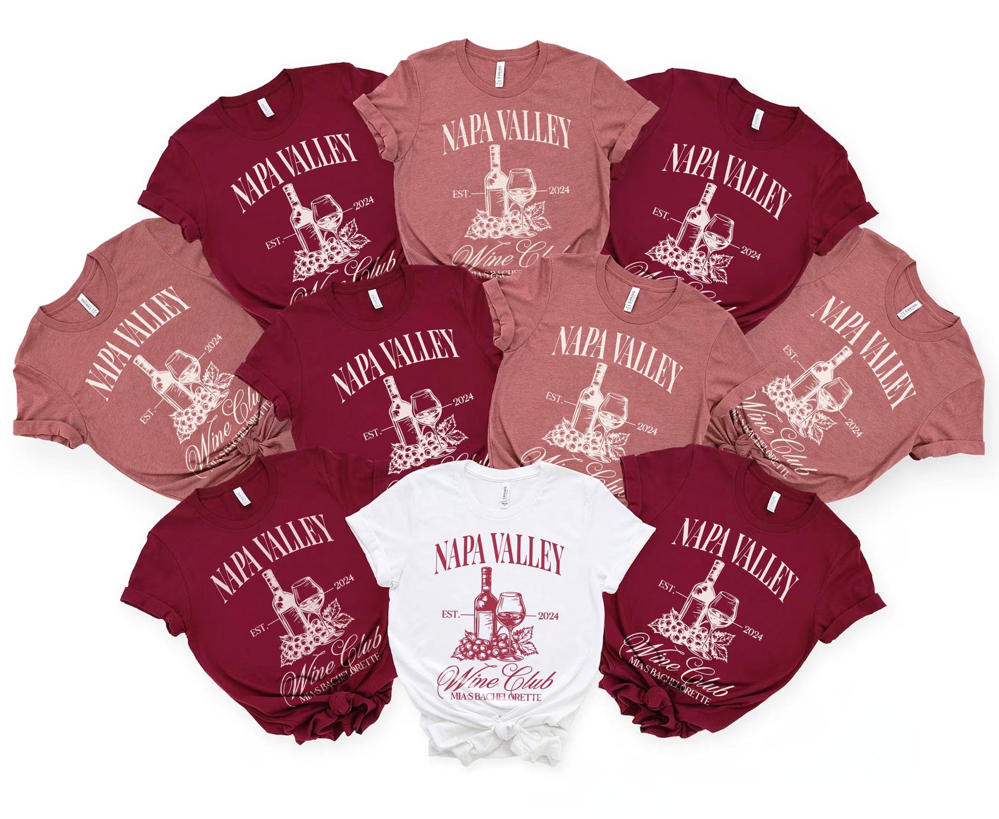 Wine Bachelorette Party: Custom Shirts for Winery & Bridal image 0