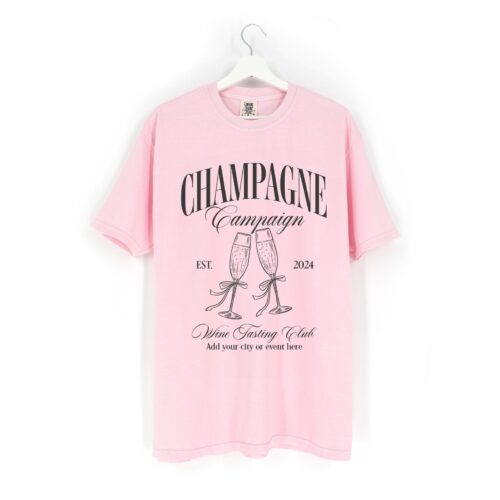 Champagne Campaign Tee: Custom Wine Tasting Bachelorette Shirt image 0