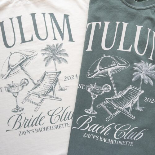 Tulum Bachelorette Shirts: Custom Beach Tropical Bridal Party Tees image 0