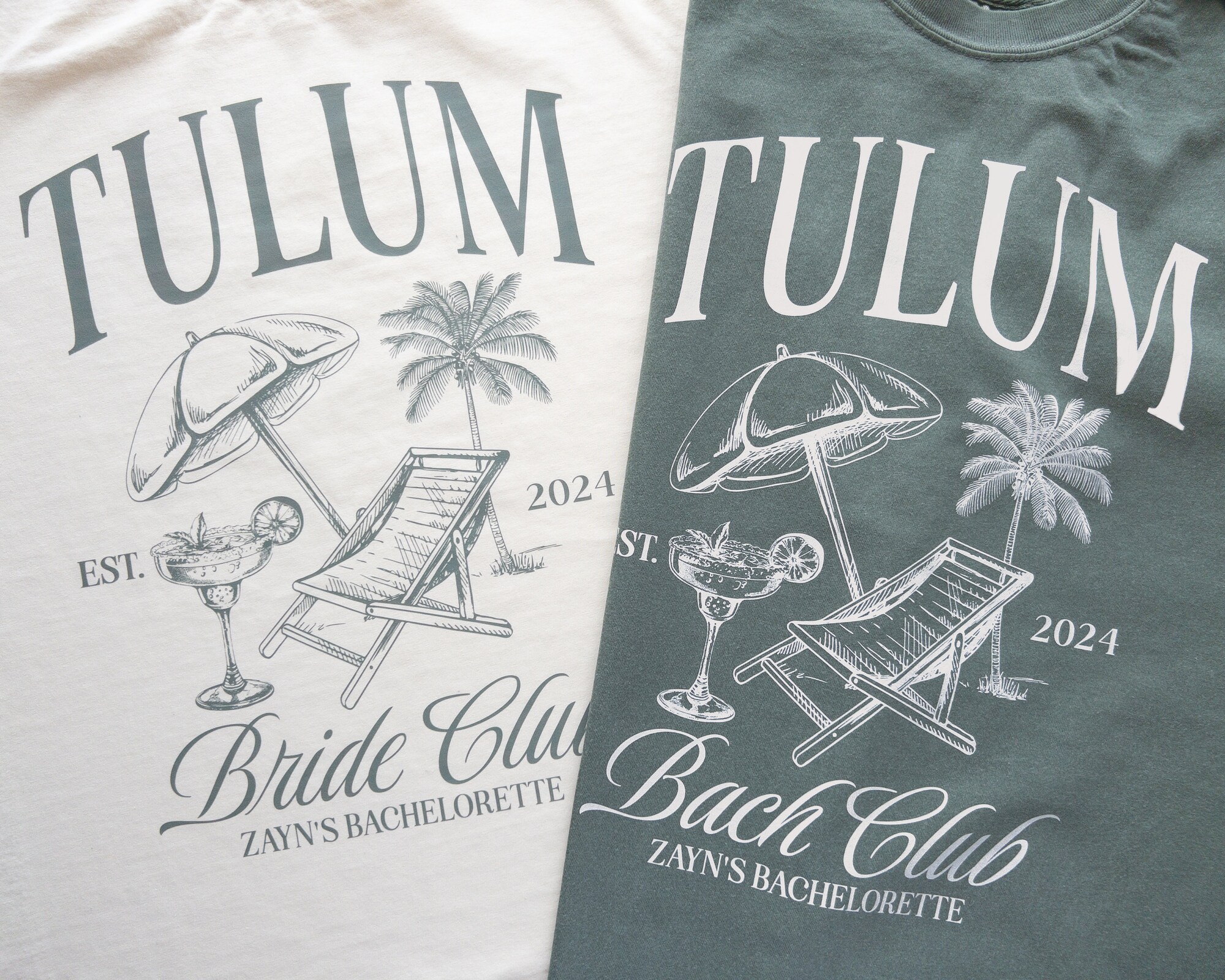 Tulum Bachelorette Shirts: Custom Beach Tropical Bridal Party Tees image 0