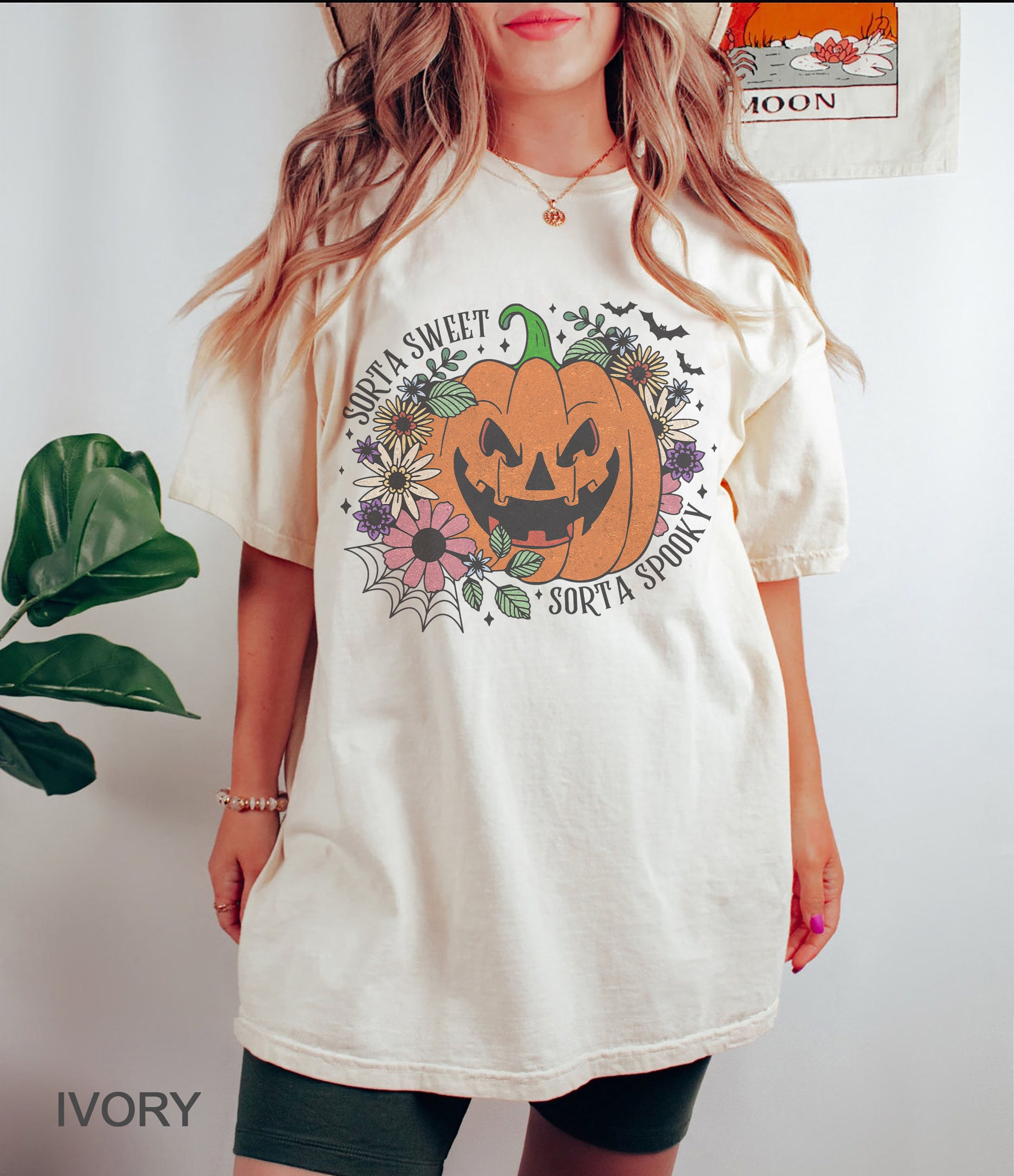 Comfort Colors Sorta Sweet Sorta Spooky Halloween Shirt | Funny Pumpkin Tee image 2