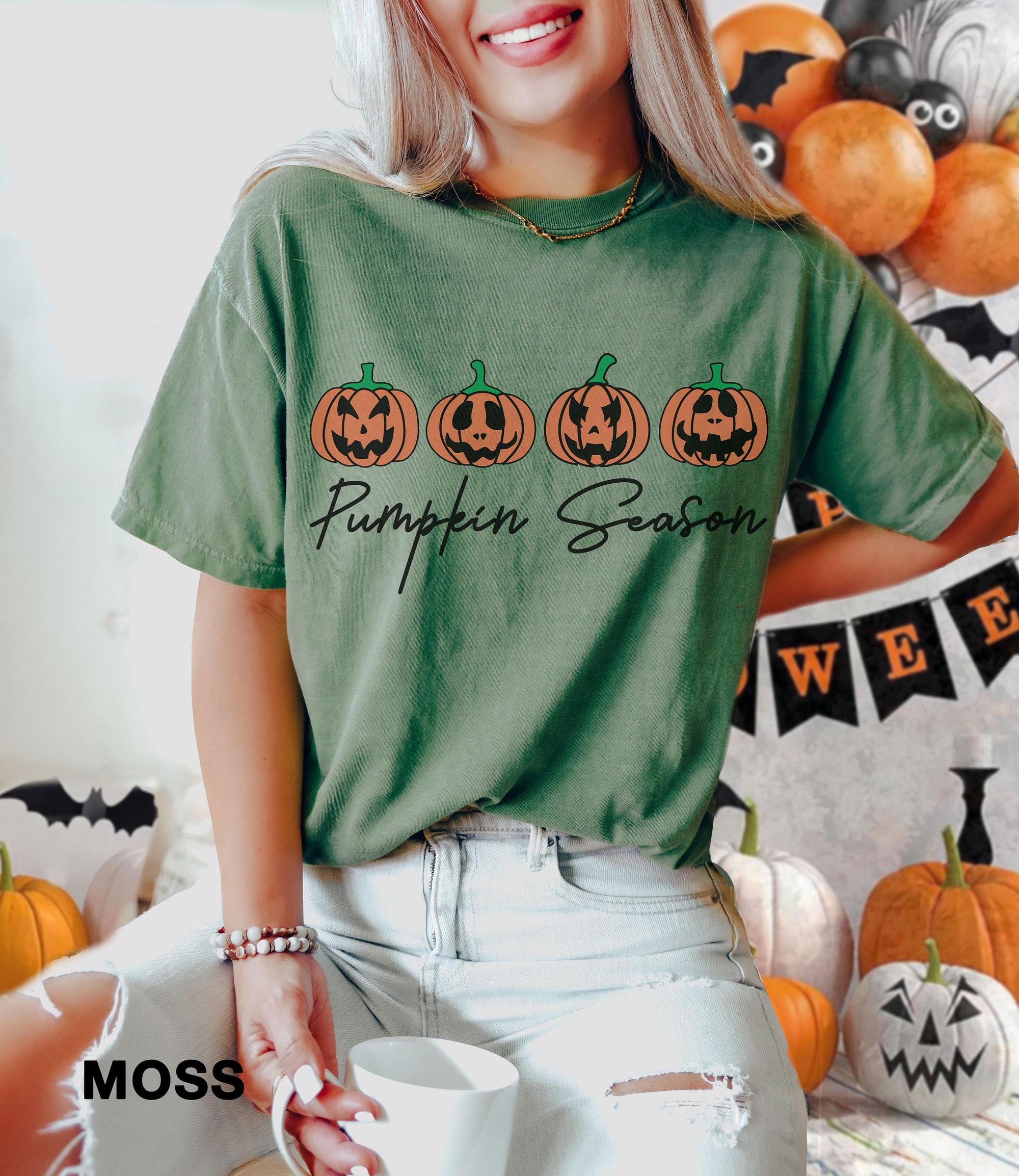 Pumpkin Season Halloween Shirt | Spooky Skeleton Tee Gift image 7