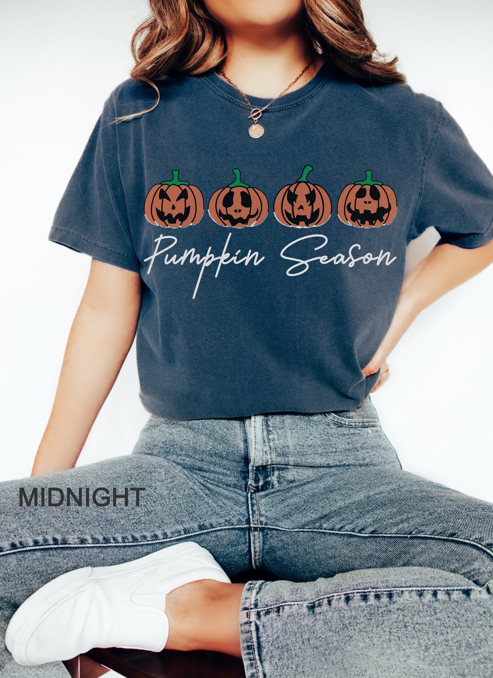 Pumpkin Season Halloween Shirt | Spooky Skeleton Tee Gift image 8