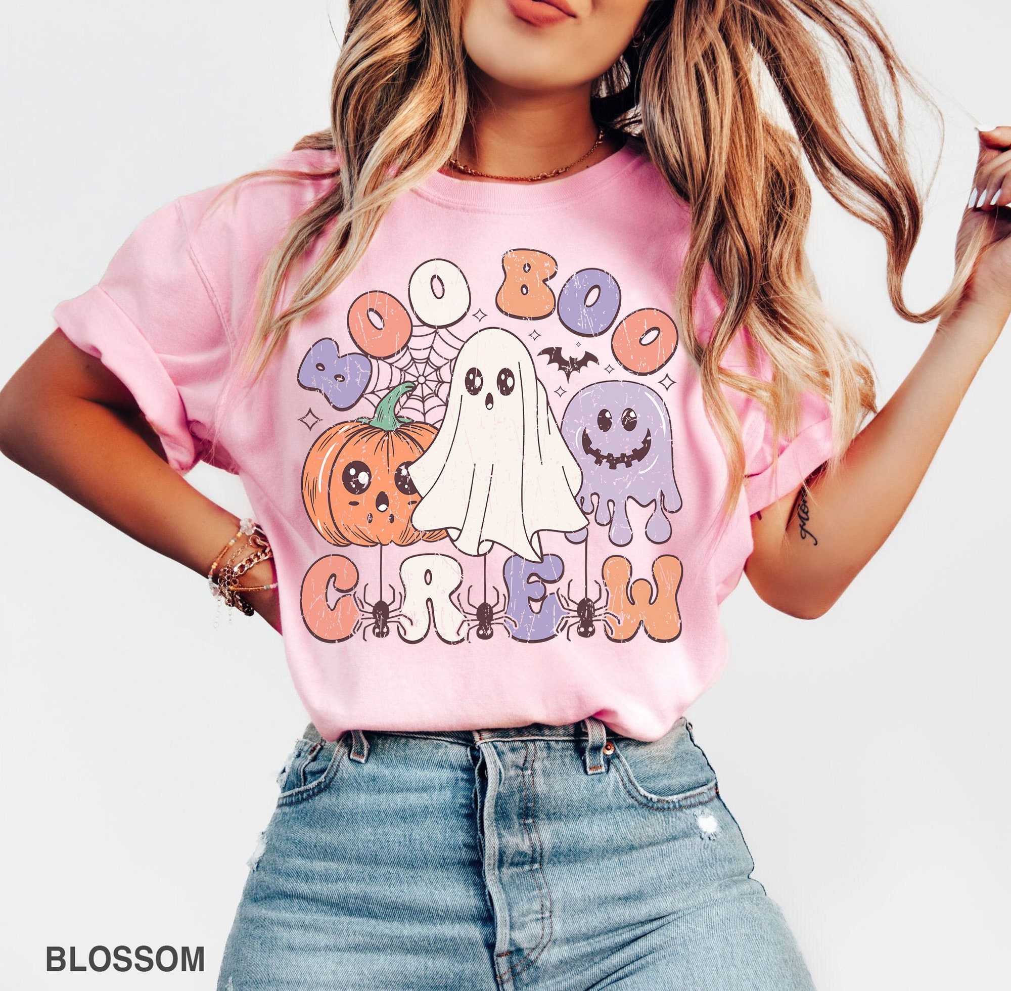 Comfort Colors Boo Crew Halloween Shirt | Funny Scary Tee for Spooky Season image 6