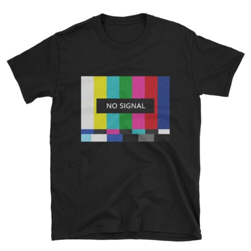 No Signal Vaporwave Aesthetic Movie TV Television Vaporwave Tee Streetwear Art Shirt image 0