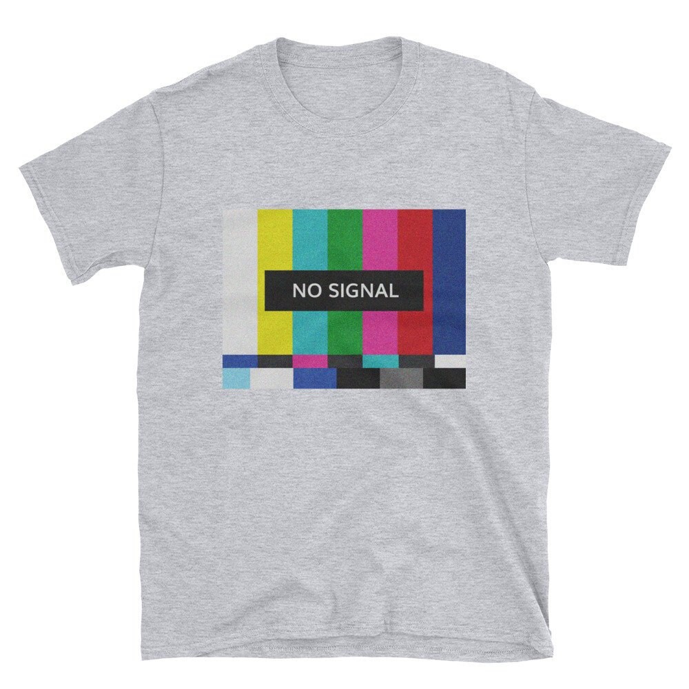 No Signal Vaporwave Aesthetic Movie TV Television Vaporwave Tee Streetwear Art Shirt image 1