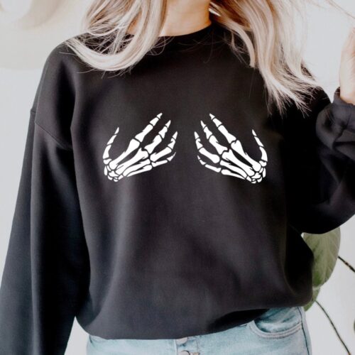 Skeleton Hands Shirt: Funny Halloween Shirt image 0