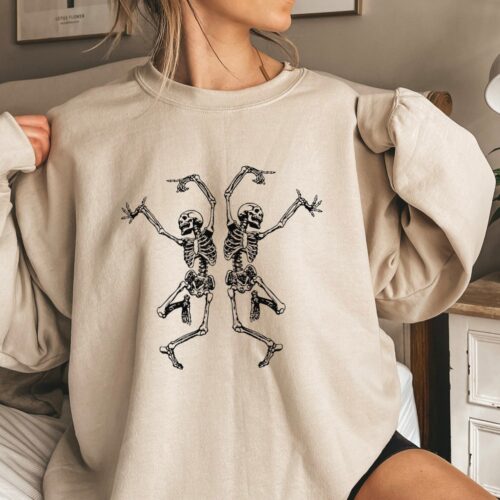 Fall Dancing Skeleton Funny halloween costume Shirt image 0