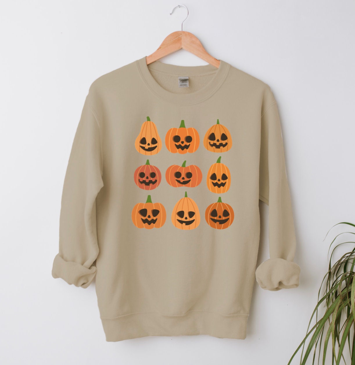 Pumpkin Faces Shirt: Cute Halloween Sweatshirt image 0