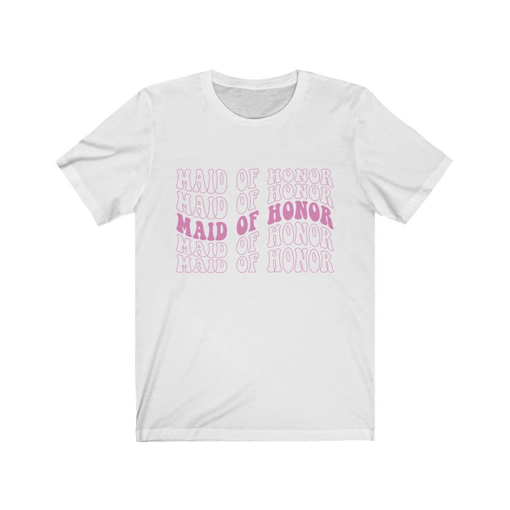 Retro & Boho Maid of Honor: Matching Bachelorette Tees image 1