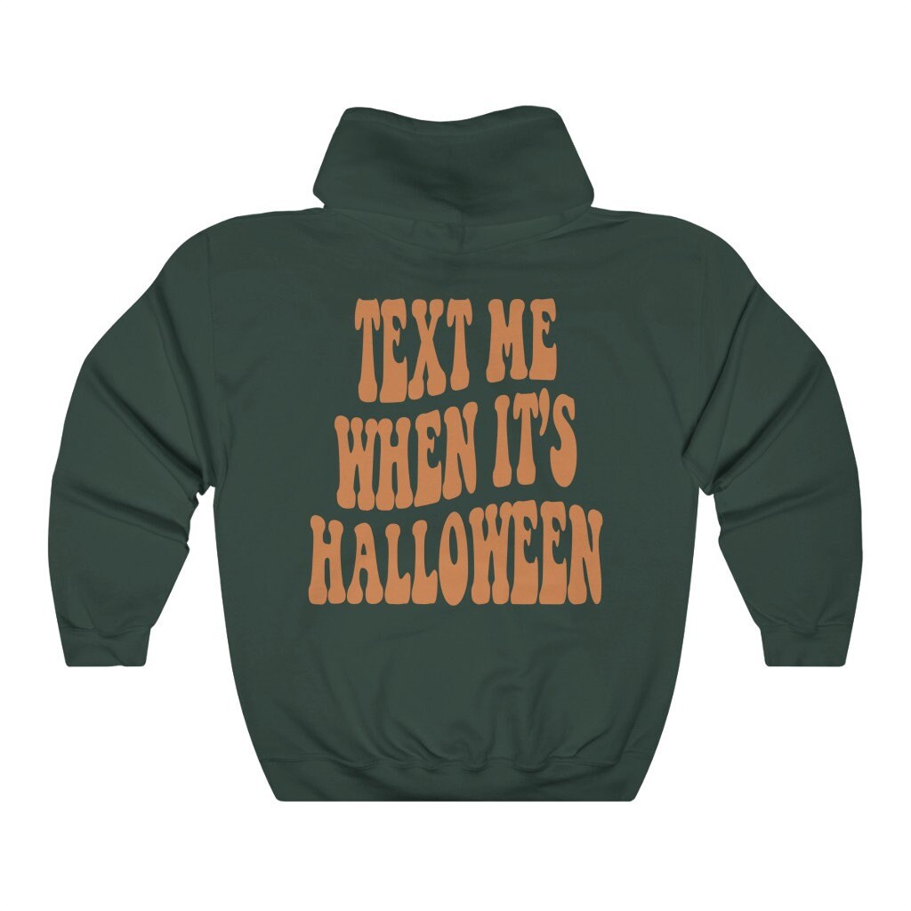 Trendy Halloween Hoodie - Retro Preppy Y2K with Words on Back image 4