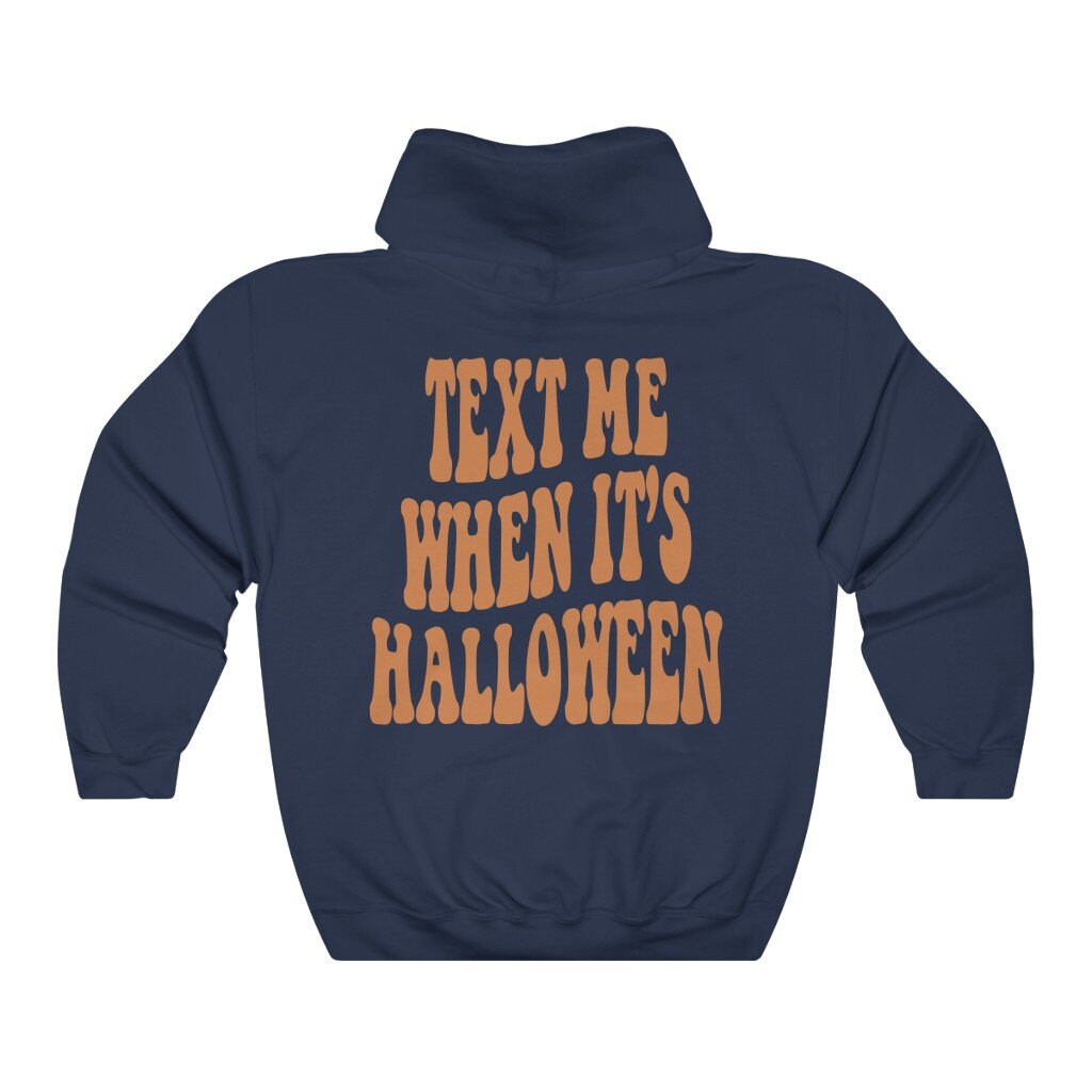 Trendy Halloween Hoodie - Retro Preppy Y2K with Words on Back image 5