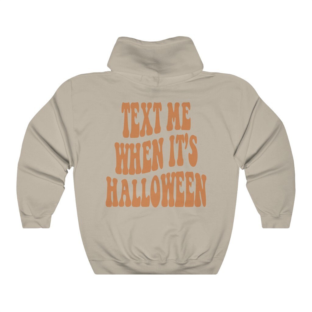 Trendy Halloween Hoodie - Retro Preppy Y2K with Words on Back image 7