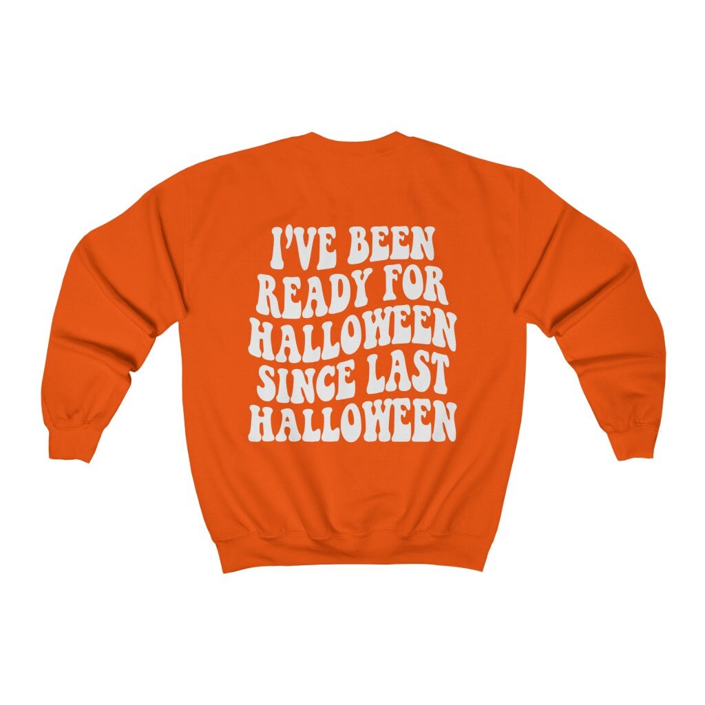 Retro Halloween Sweatshirt - Preppy Y2K Words on Back image 5