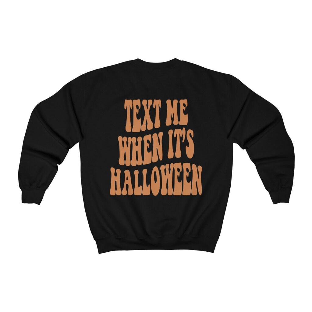 Text Me When It's Halloween - Retro Y2K Oversized Sweatshirt image 2