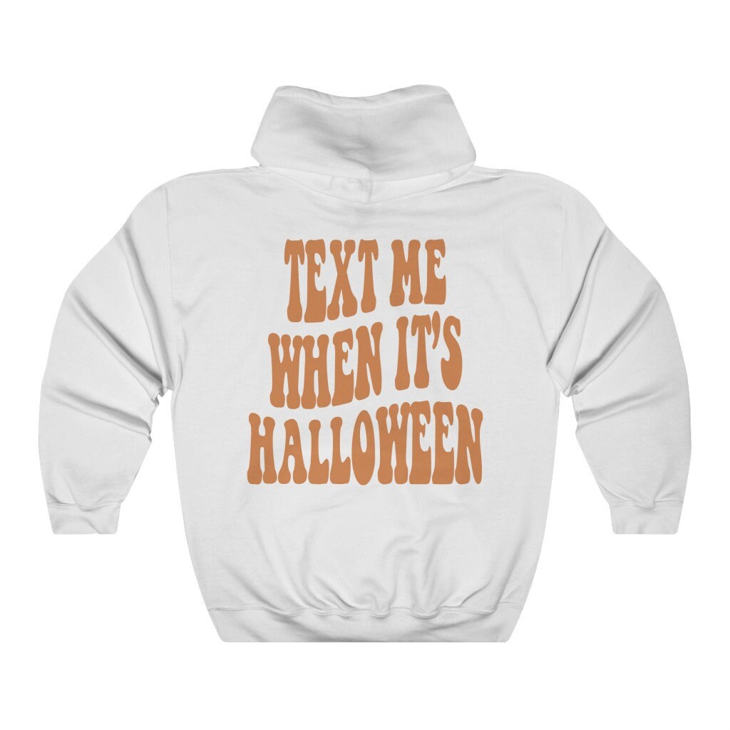 Trendy Halloween Hoodie - Retro Preppy Y2K with Words on Back image 1