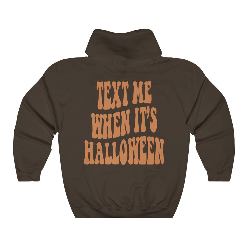 Trendy Halloween Hoodie - Retro Preppy Y2K with Words on Back image 2