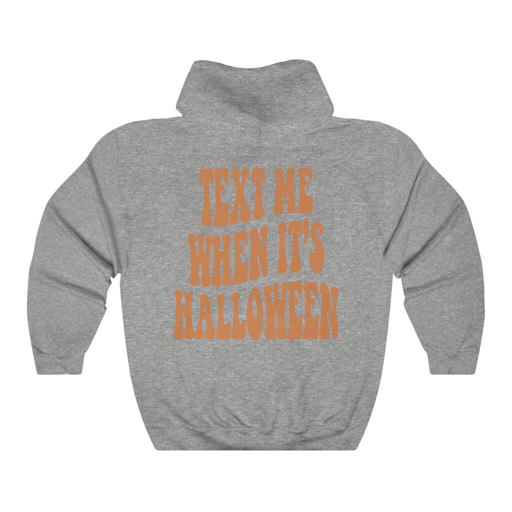 Trendy Halloween Hoodie - Retro Preppy Y2K with Words on Back image 6