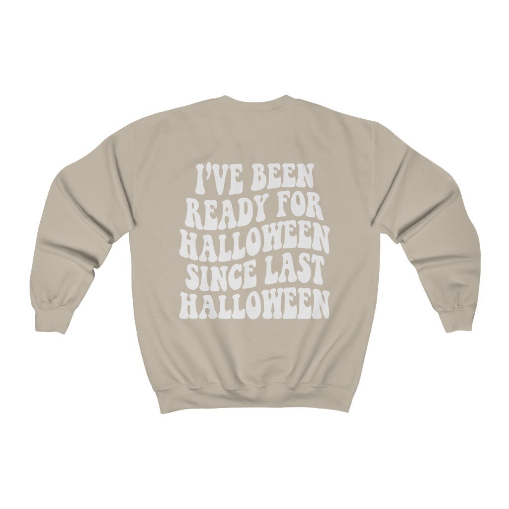 Retro Halloween Sweatshirt - Preppy Y2K Words on Back image 6