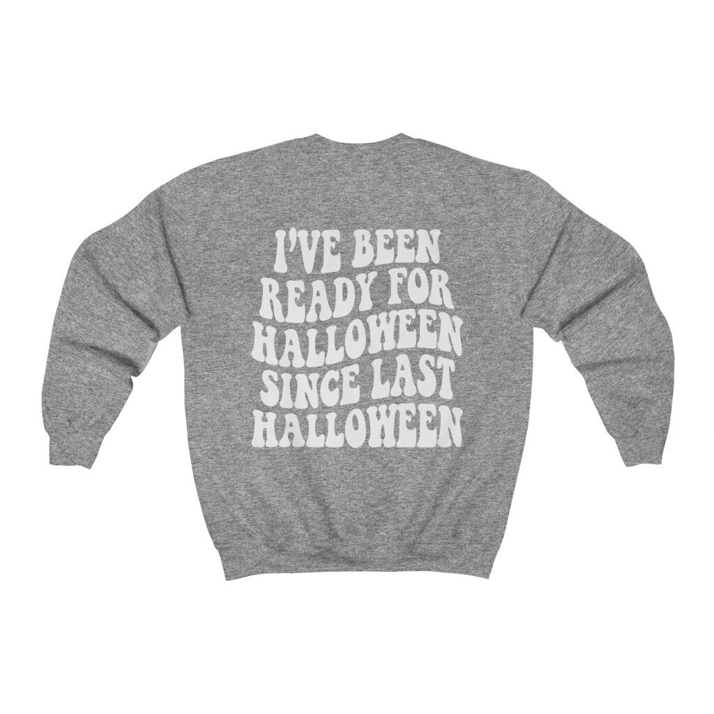 Retro Halloween Sweatshirt - Preppy Y2K Words on Back image 7