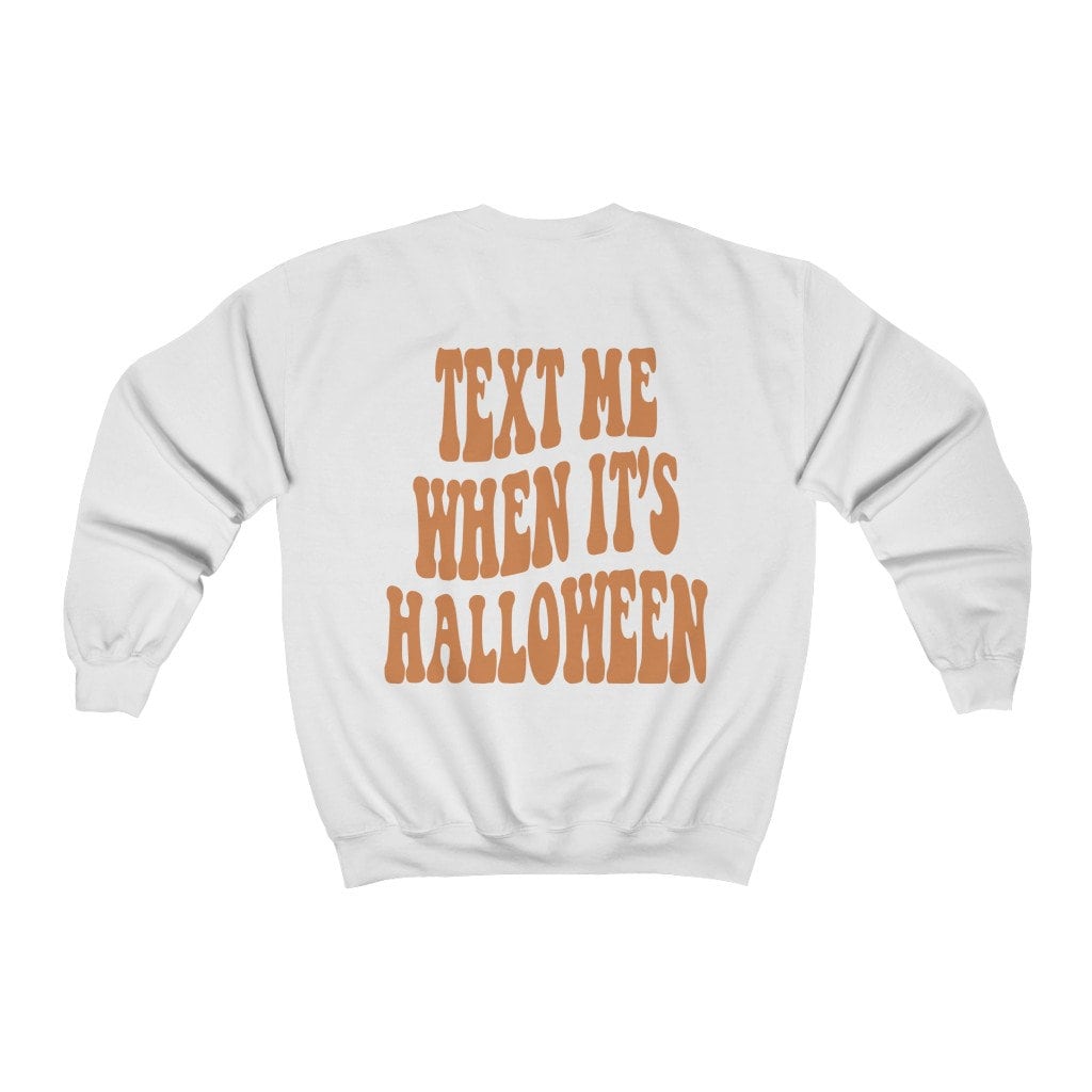 Text Me When It's Halloween - Retro Y2K Oversized Sweatshirt image 1