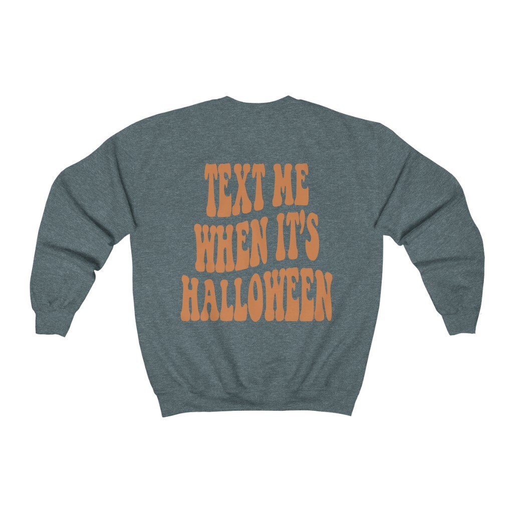 Text Me When It's Halloween - Retro Y2K Oversized Sweatshirt image 4