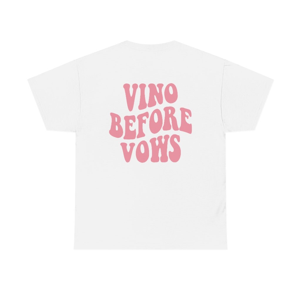 Vino Before Vows - Retro Bachelorette Party & Winery Shirts image 1