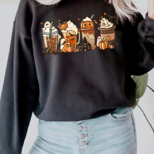 Halloween Coffee Shirt: Cute Fall Sweatshirt image 0