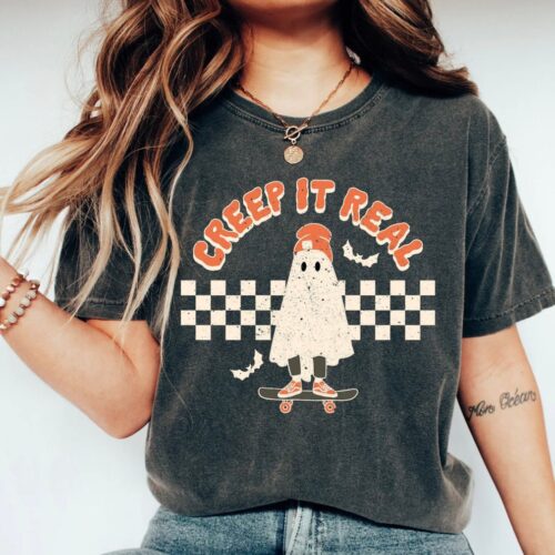 Halloween T-shirt for Women Creep it Real Shirt image 0