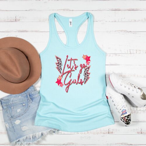 Let's Go Girls Bachelorette & Bridesmaid Tank Tops - Retro Country Style image 0