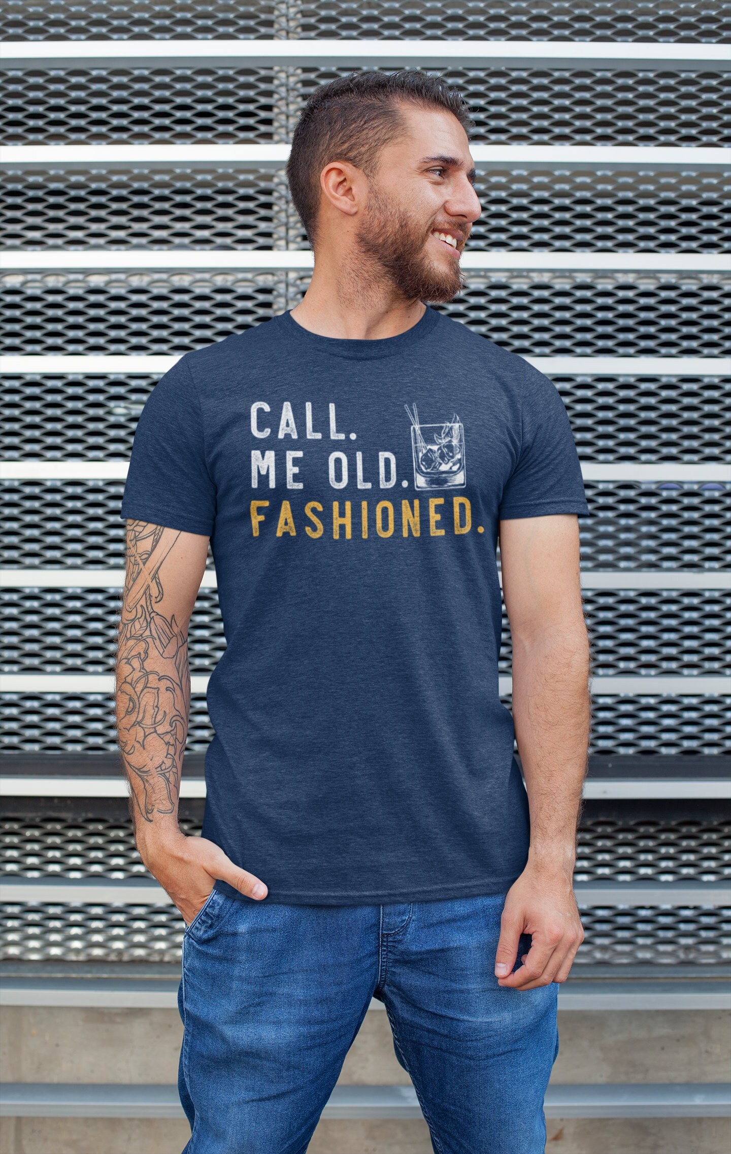 Call Me Old Fashioned Whiskey Lover Bourbon Lover Drinking Fathers Day Tee image 0