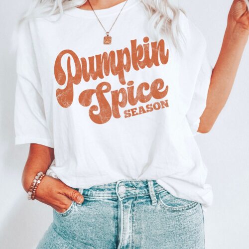 Autumn & Halloween Shirts: Pumpkin Spice & Retro Tees for Women image 0