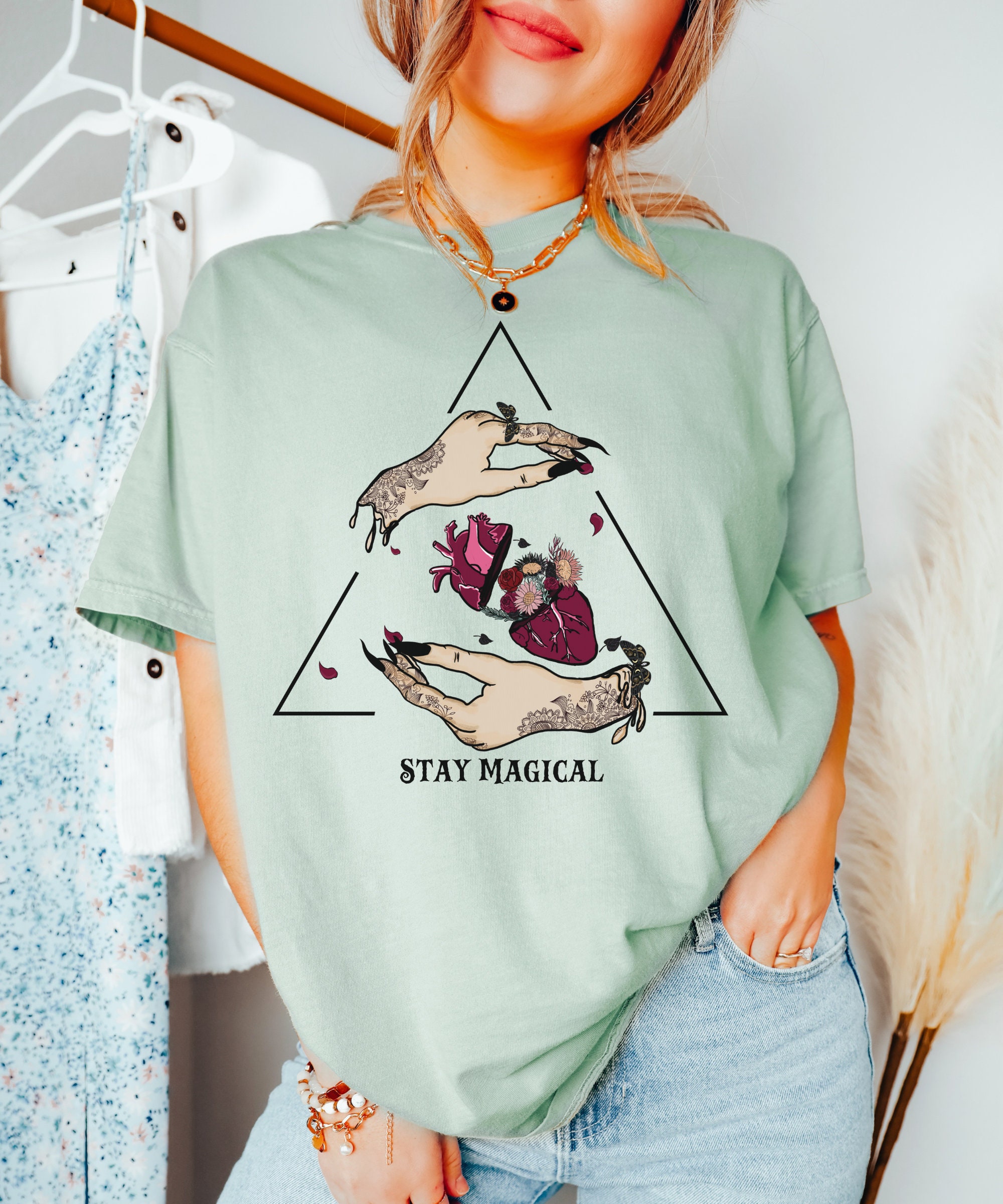 Stay Magical Witchy Halloween Tee for Women image 3