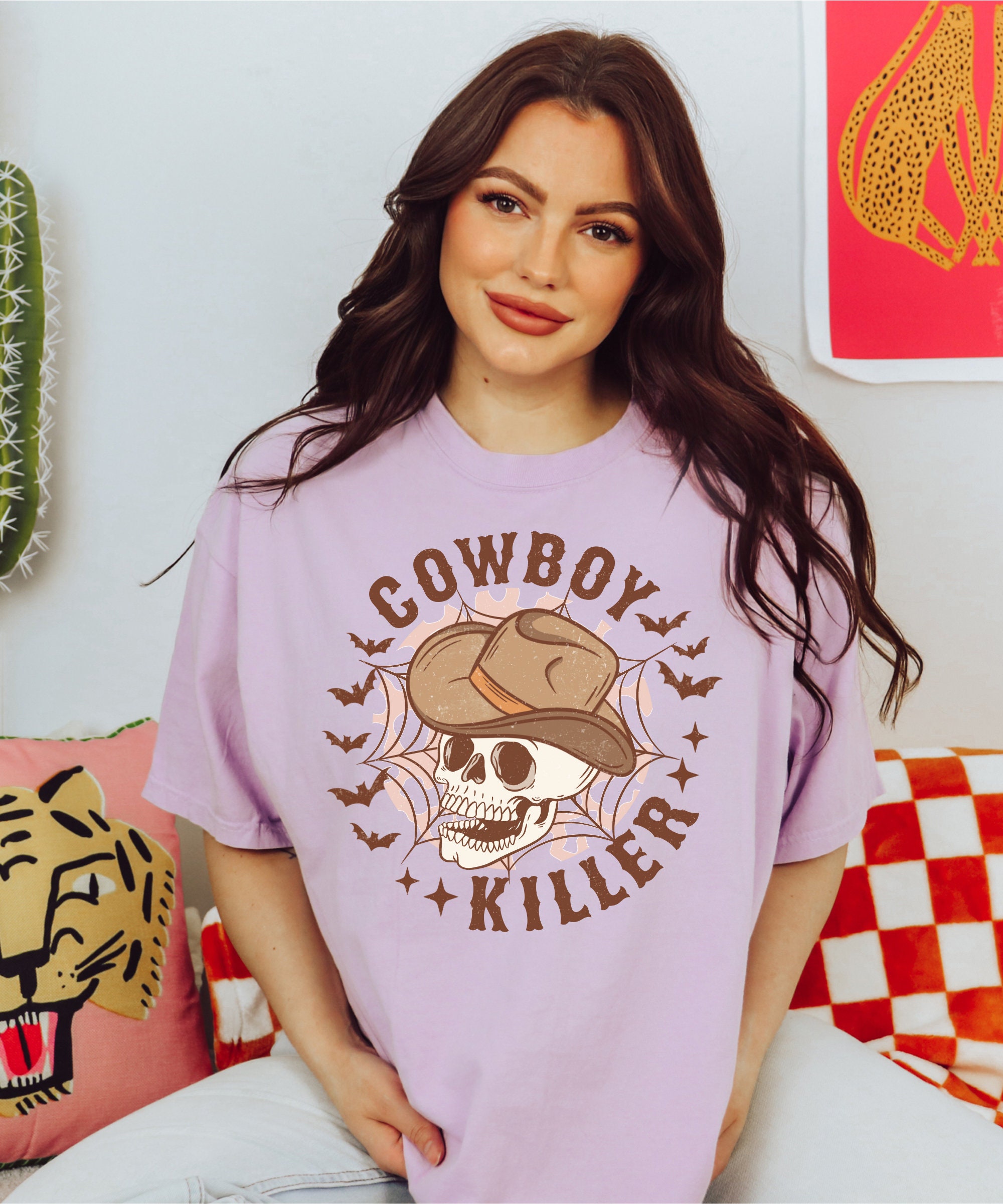 Cowboy Killer - Vintage Western Boho Halloween Graphic Tee image 5