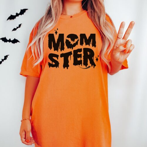 Momster Shirt - Cute Retro Halloween Tee for Moms image 0