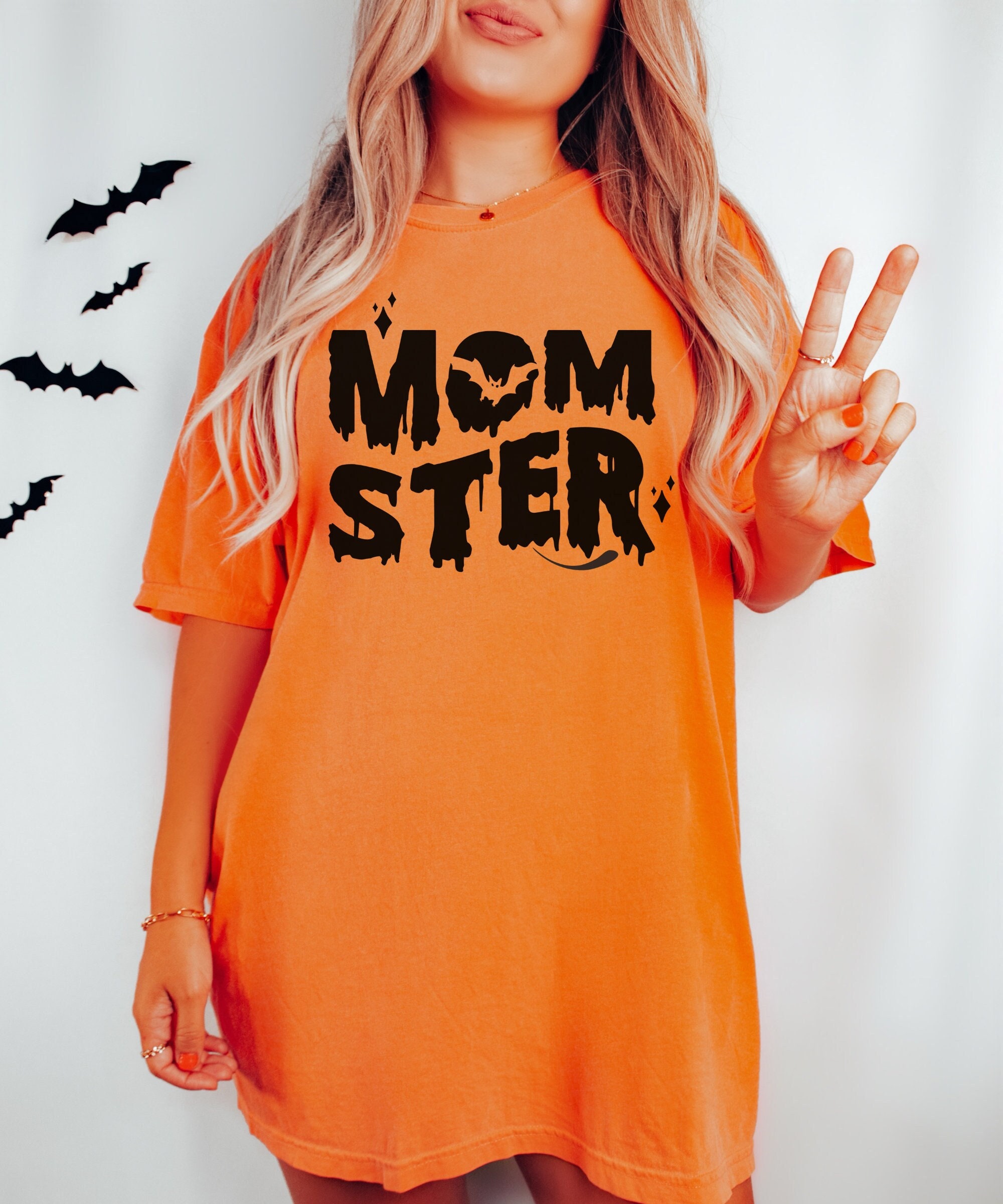 Momster Shirt - Cute Retro Halloween Tee for Moms image 0