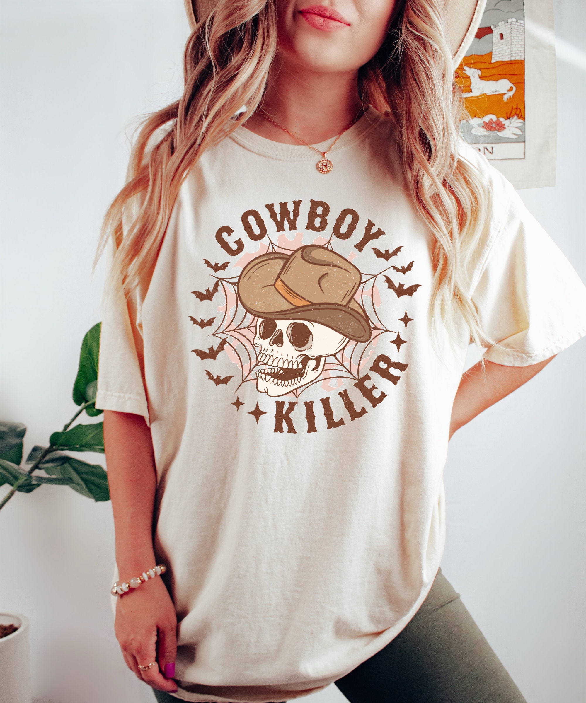 Cowboy Killer - Vintage Western Boho Halloween Graphic Tee image 2