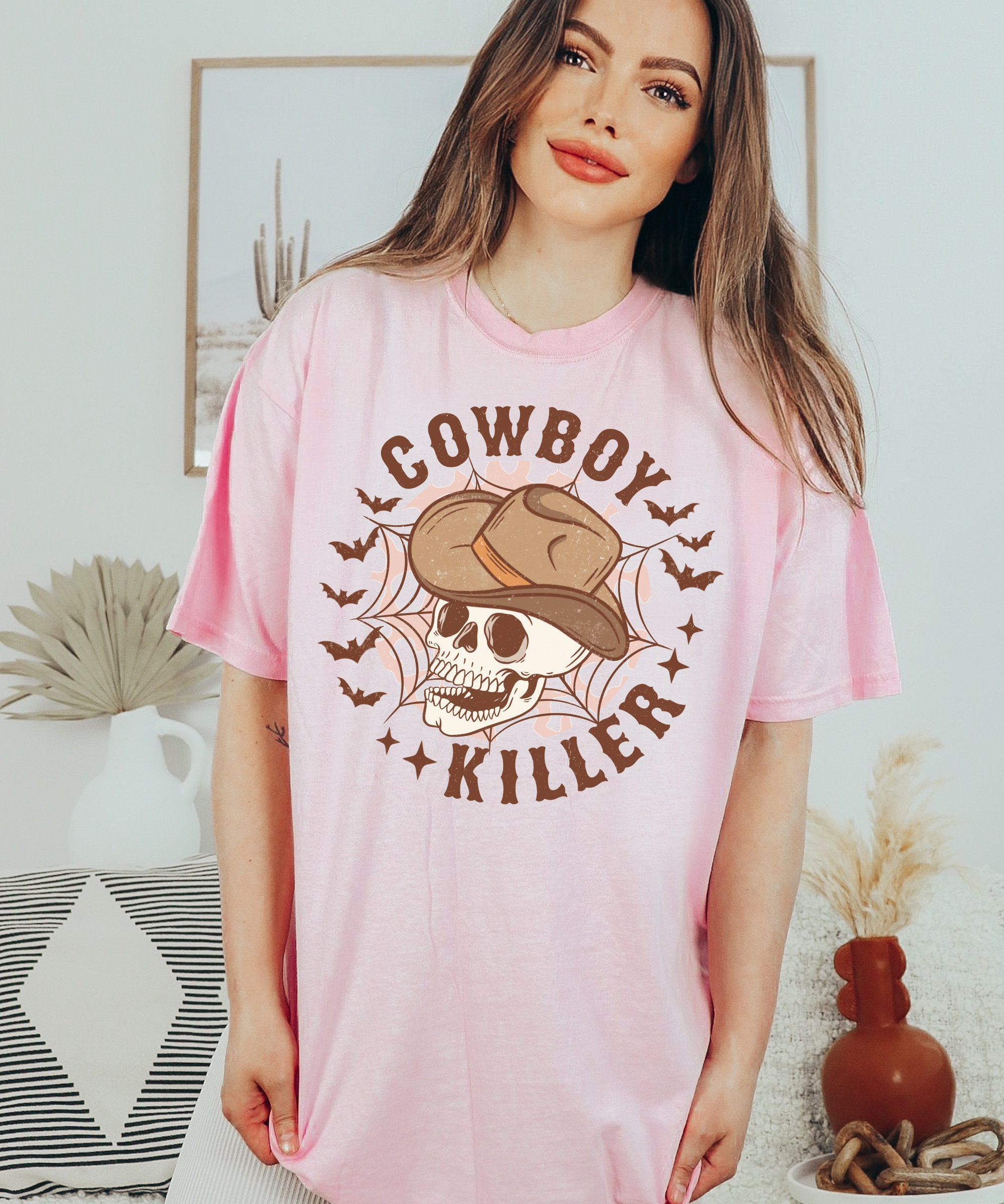 Cowboy Killer - Vintage Western Boho Halloween Graphic Tee image 3